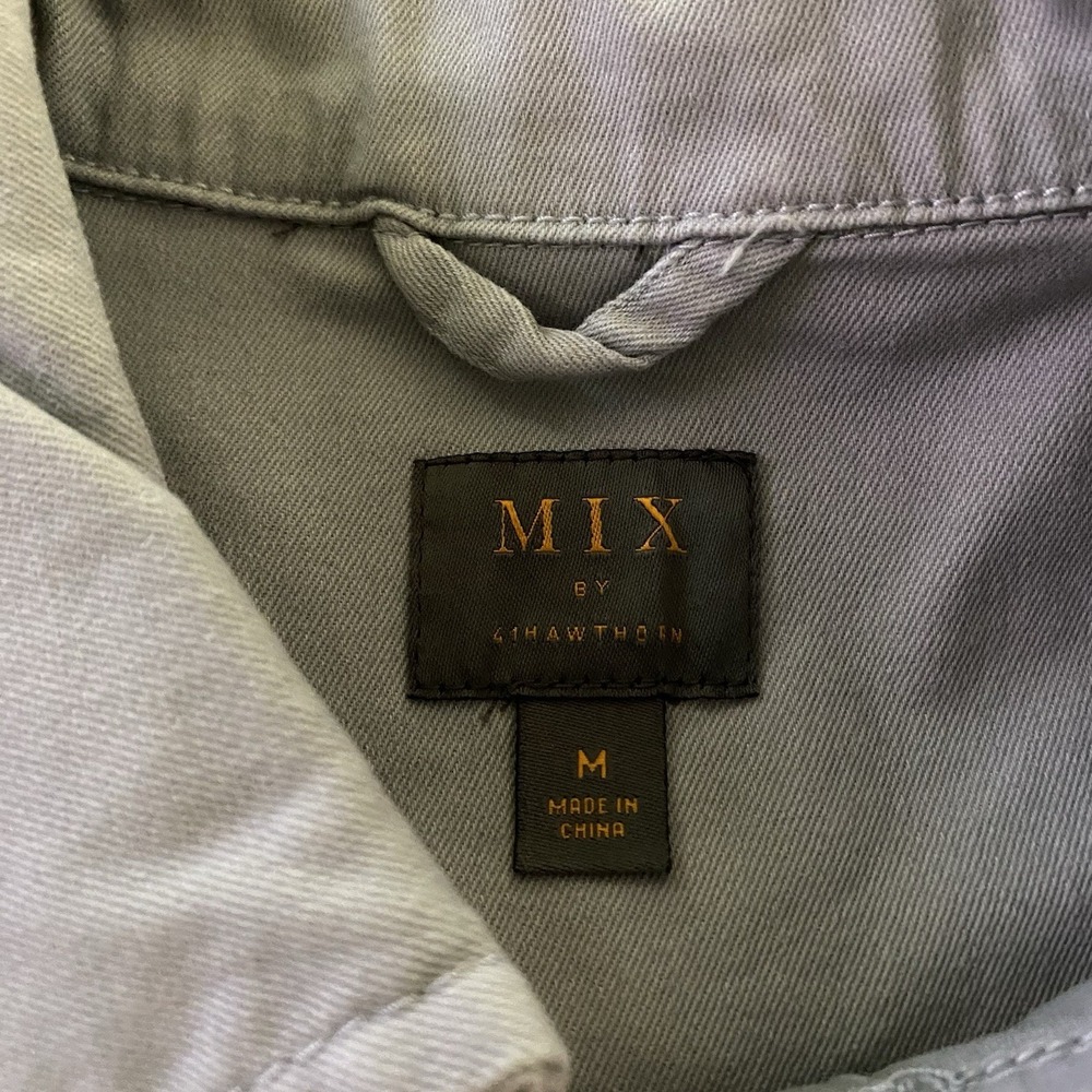 41 Hawthorn Utility Jacket Women M Gray Cinch Waist Stretch Cotton Pockets - Picture 2 of 14